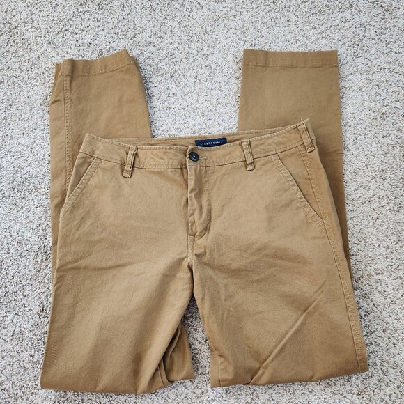 Aeropostale Slim Straight Tan Khaki Pants - Picture 1 of 8